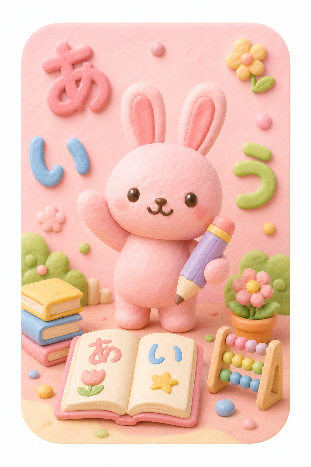 ウサギちゃんの ひらがな メニュー